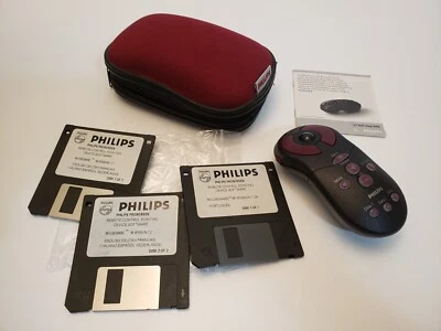 Vintage Philips Ergonomic Trackball IR Remote for ProScreen 4000 Series w/ Disks - Image 1 of 4