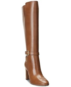 Lauren Ralph Lauren Women's Manchester Buckled Dress Boots Deep Saddle Tan - Picture 1 of 9