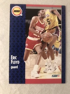 1991-92 Fleer Basketball Eric Floyd #74 Houston Rockets - Bild 1 von 2