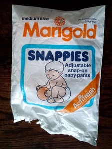 Vintage Original Marigold Snappies Plastic Baby Pants-Medium -New Ex Shop Stock. - Picture 1 of 2