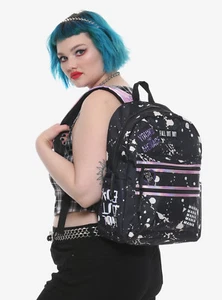 Mochila escolar Fall Out Boy salpicaduras de pintura doble cremallera bolsa de libros de campamento con licencia - Imagen 1 de 5