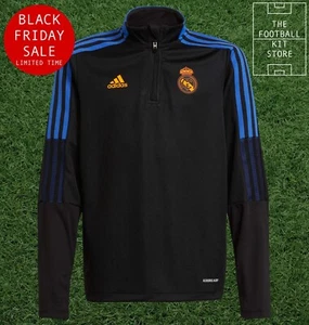 adidas Real Madrid Training Top Youth - 1/4 Zip Top Kids - Black Friday Sale - Picture 1 of 4