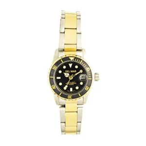 Del Mar 50118 Womens 200 Meter Sport Dive Watch Two Tone - Picture 1 of 1