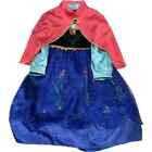 Disney Frozen Anna Costume Dress Girls Size 4-6 Long Sleeve Blue Red Princess