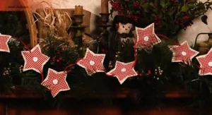 Buttons & Stars Garland Quilt Pattern Pieced AB - Picture 1 of 1