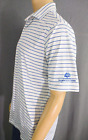 Fairway & Greene Tech Golf Polo Men Xxl White Light Blue Stripe Ss Hammock Creek