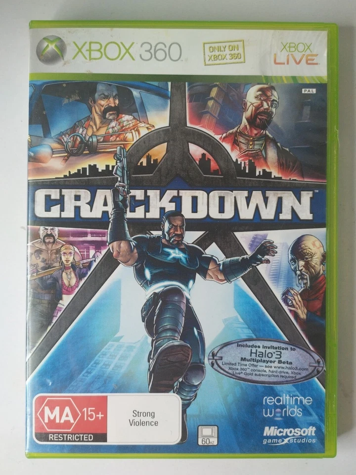 Crackdown (Microsoft XBOX 360) Game AUS PAL - Free Domestic Postage  - Image 1 of 4