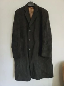 Genuine CROMBIE By Crombie Coat Jacket Mens Thick Wool Tweed Dark Grey 44R - Picture 1 of 21