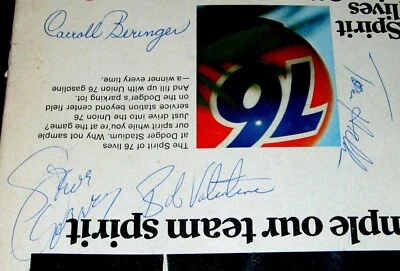 STEVE GARVEY AUTOGRAPH '71 DODGERS PROGRAM CARROLL BERINGER BOB VALENTINE HALLER - Image 1 of 4