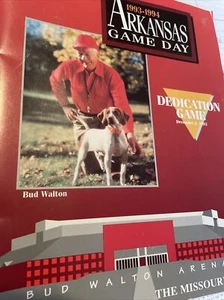 Arkansas Razorbacks Game Day Program 1993-94 Bud Walton Dedication Missouri  - Picture 1 of 3