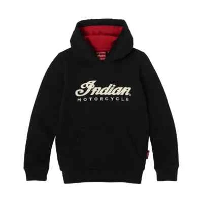Sudadera con capucha con apliques juveniles Indian Motorcycle, negra | 2864960 Foto 1 de 2