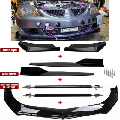 Front Bumper Lip Spoiler/ Splitter+Side Skirt+Rear Lip For Mitsubishi Lancer — 第 1/4 张图片