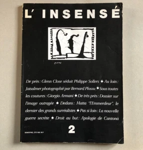 L' Insensé. Semestriel — V. van Zuylen et Elizabeth Nora — revue n° 2 — été 1992 - Picture 1 of 9