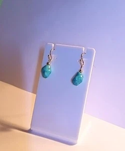 Turquoise Drop Earrings, 24k Gold Plated or Sterling Silver - Picture 1 of 1