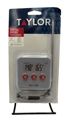Taylor Programmable Digital Probe COOKING Thermometer Model 1574  Dad Gift NEW - Image 1 of 4