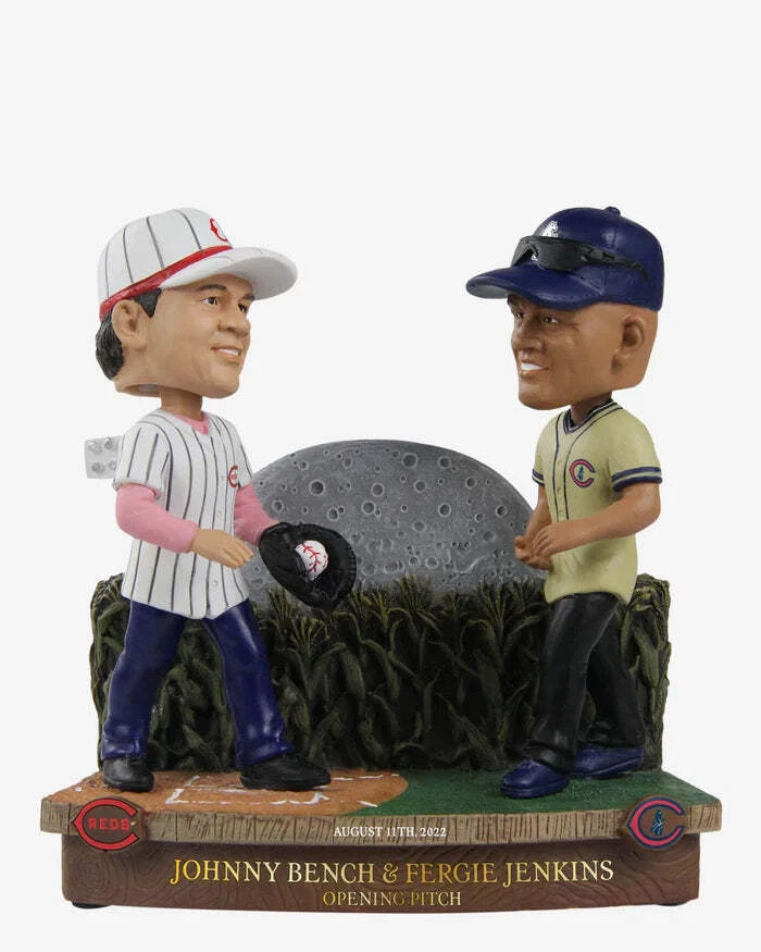 Johnny Bench Fergie Jenkins Cincinnati Reds Chicago Cubs Dyersville Bobblehead - Image 1 of 1