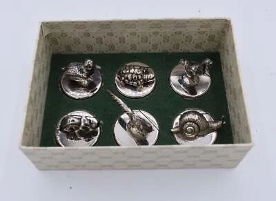 Gucci Animal Place Card Holders, Silver, Made in Italy - Image 1 of 4
