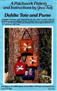 Dahlia Tote & Purse Pattern by Yours Truly 3709 - Picture 1 of 2