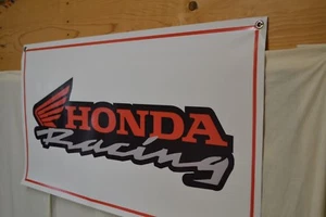 HONDA RACING BANNER FLAG SIGN MotorCross Parts Mechanic Shop Motorcyle AD 10day - Picture 1 of 4
