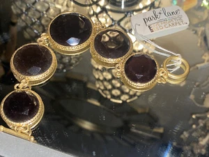 NWT Park Lane Bracelet Gold Tone and Black Enamel Link - Picture 1 of 2