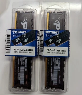 Patriot Signature Line Premium 16GB 2 x 8GB DDR4 2666 PC4 21300 Desktop Gaming - Image 1 of 2