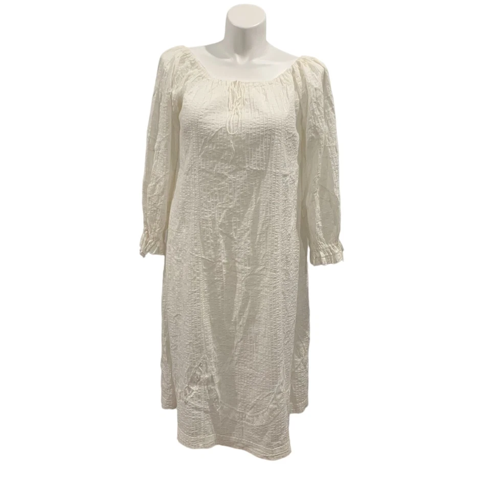 Vestido Vintage Gonzalo Bauer Algodón/Encaje Hombro Descubierto Ligero Boho Hippie Foto 1 de 4