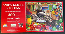 Sunsout  300 Large Pc Jigsaw Puzzle Snow Globe Kittens 18x24in Holiday Cats