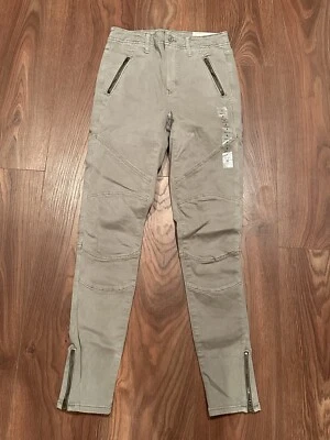 American Eagle Jeans Womens 4 Tan Skinny Tapered Super High Rise Stretch Denim - Image 1 of 4