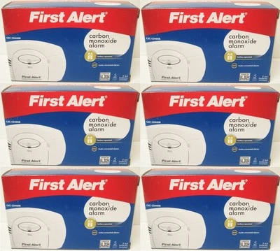 6 Pcs First Alert Carbon Monoxide Alram - AA Battery Powered - Image 1 of 2
