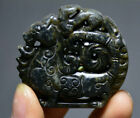 5Cm Old Chinese Natural Jade Carved Horse Lucky Pendant Amulet