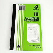 Olympic 725 Invoice and Statement Book Carbonless Triplicate 200 X 125mm 50 Leaf