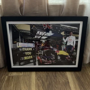 Foto firmada Mark Webber enmarcada regalo fan impresión autógrafo adiós a F1 Red Bull - Imagen 1 de 24