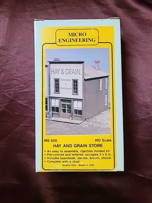 HO Scale ME-600 Micro Engineering Hay and Grain Store KIT    NEW - Image 1 of 3