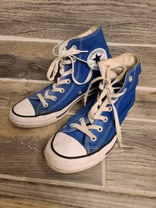 Converse High Top Sneakers Chuck Taylor All Star Canvas Unisex Blue M6 W8 - Picture 1 of 6