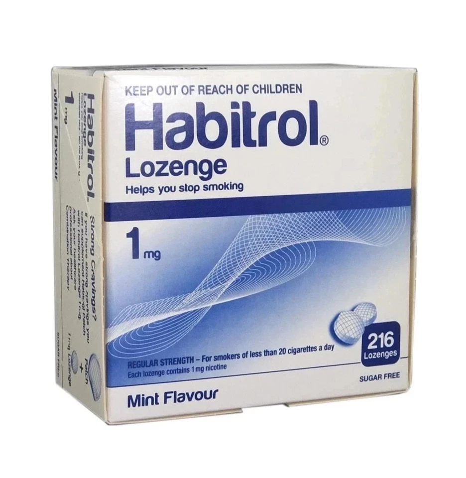Pastillas de nicotina Habitrol 1 mg pastillas como nuevas 2 cajas (216 piezas) caducan 2027 Foto 1 de 1