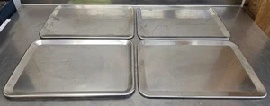 4x Edelstahlwanne Metzgerwanne Edelstahlplatte Wanne Platte Edelstahl 42x28x1 cm - Bild 1 von 2