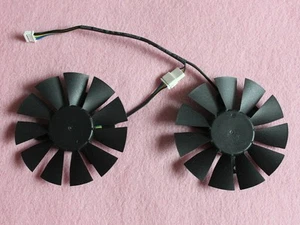Paire Ventilateurs Ventilateur Refroidisseur pour ASUS GTX 750Ti GTX 960 R9 370 RX 460 T128010SH 75mm - Photo 1/4