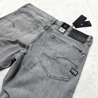 Jeans G STAR 34 x 32 3301 Calce Recto Gris Desteñido Esterlina Piedra Caliza Denim $170 Foto 1 de 4