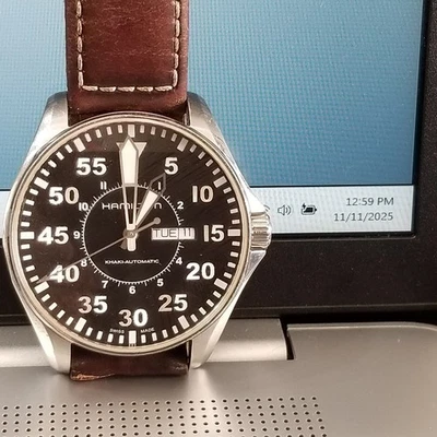 Reloj Piloto Aviación Automático Hamilton Caqui - H647150 45mm Foto 1 de 4