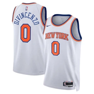 Camiseta deportiva blanca 52 Donte DiVincenzo New York Knicks #0 Nike Swingman Icon Edition - Imagen 1 de 3