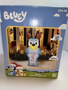 Bluey 5’ 6” groß Wunschliste luftgeblasen aufblasbar Weihnachten Hof Dekoration getestet - Bild 1 von 7