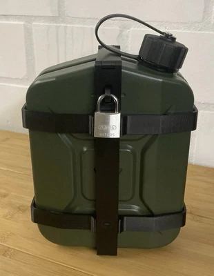 Reservekanister Benzinkanister 2L mit Halterung fürs Motorrad Top Case - Bild 1 von 4