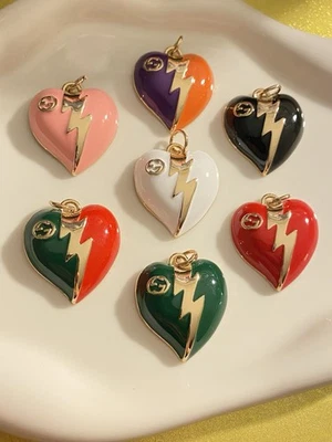 Lot Of 7 Gucci Zipper Pull Button Stamped Charms - Image 1 of 3