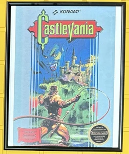 Arte de pared enmarcado Castlevania Nintendo 11x14 Xbox 360 sala de videojuegos hombre cueva - Imagen 1 de 1