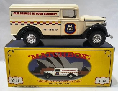 MATCHBOX YESTERYEAR 1937 GMC VAN MSS SECURITY Y12 CODE 2 DIECAST Model Van - Image 1 of 4