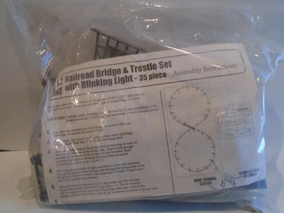 Life Like HO Scale 35 Piece BLINKING Bridge and Trestle Set  No Box Sealed - Image 1 of 3