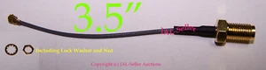 3.5" U.FL to RP-SMA Female Pigtail Cable for Wifi Wireless Antenna - Picture 1 of 4