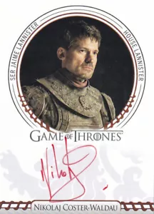 GAME OF THRONES Legends Of The Realm Sigil Style Autograph Nikolaj Coster-Walda - Picture 1 of 2
