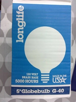 100W 130V G40 Globe Light 5000 Hour Bulb Life**Free Shipping** - Image 1 of 3