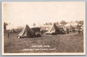 RPPC Postcard WWI Army Ammunition 7th Co. Training Camp Vermont *A2376 - Picture 1 of 2